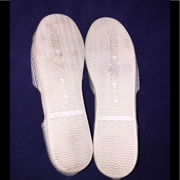 Rock & Candy by Zigi Munchie Flats Size 7 Striped Fabric Sneaker Blue White - Picture 4 of 10